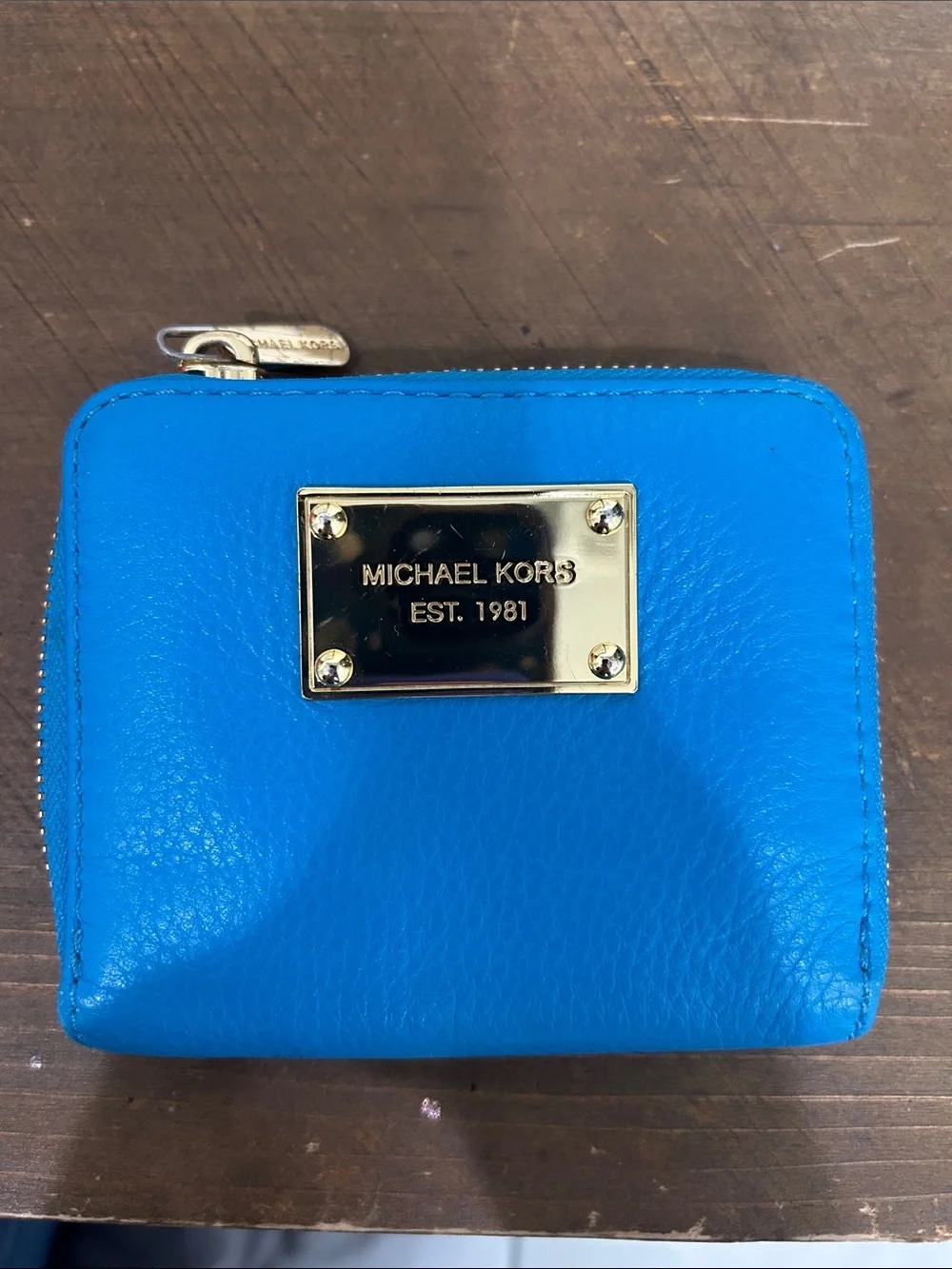 Michael Kors Bright Teal Leather Hobo with Matching Wallet